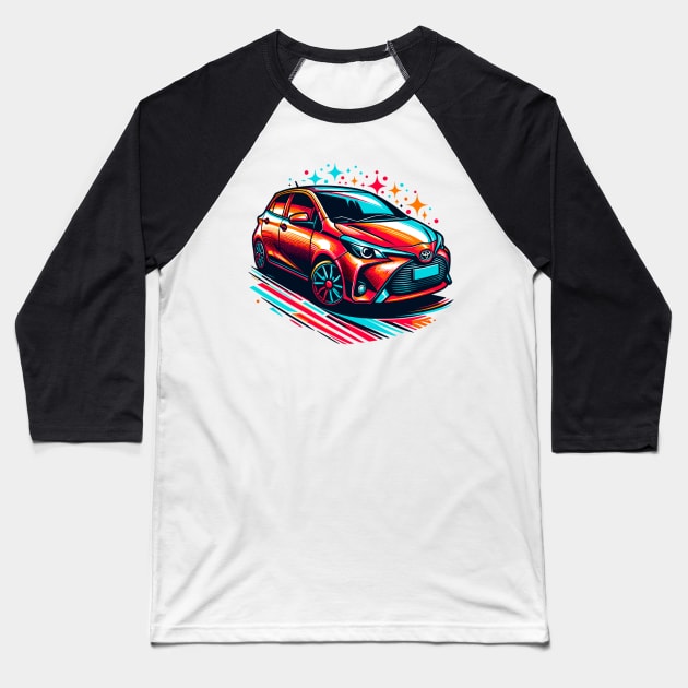 Toyota Yaris Baseball T-Shirt by Vehicles-Art